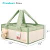 YOSING Diaper Caddy Organizer with 13 Pockets & Removable Dividers - Portable Baby Storage Basket for Nursery, Car Travel & Newborn Essentials, Green+ White view 2