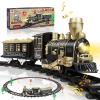 JQ JUQU Electric Train Set for Kids Ages 4-8, Complete Toy Train with Locomotive, Cars & Tracks, LED Lights & Sounds for Indoor Railway Play view 1