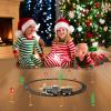 JQ JUQU Electric Train Set for Kids Ages 4-8, Complete Toy Train with Locomotive, Cars & Tracks, LED Lights & Sounds for Indoor Railway Play view 3