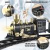 JQ JUQU Electric Train Set for Kids Ages 4-8, Complete Toy Train with Locomotive, Cars & Tracks, LED Lights & Sounds for Indoor Railway Play view 4