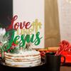 Florcmet Happy Birthday Jesus Cake Toppers - Love Like Jesus Cake Topper,Jesus Birthday, Religious Jesus Cake Topper,Good Friday Cake Decoration, Christmas Party Decoration Supplies view 4
