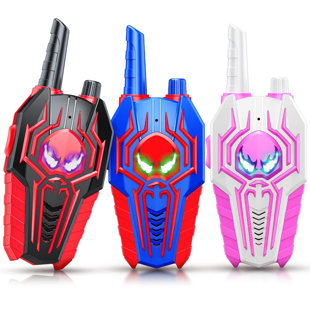 Cool Walkie Talkies for Kids Boys: 3 Pack Kids Walkie Talkies Toys Easter Birthday Gifts for 3 4 5 6 7 8 Year Old Girls Boys Grandkids Camping Outdoor Toys Basket Stuffers Boy Girl Gift Age 3-8