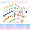 40PCS Happy Birthday Decorations Happy Birthday Party Supplies Set Includes Disposable Paper Birthday Plates and Napkins with Birthday Dots Design for Adults and Kids Party Supplies view 4