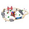 Wooden Train Track Expansion Pack, Train Accessories of City Fire Station Compatible for All Major Brands Train Set, Train Toys Railway System for Kids Ages 3 and Up. view 2