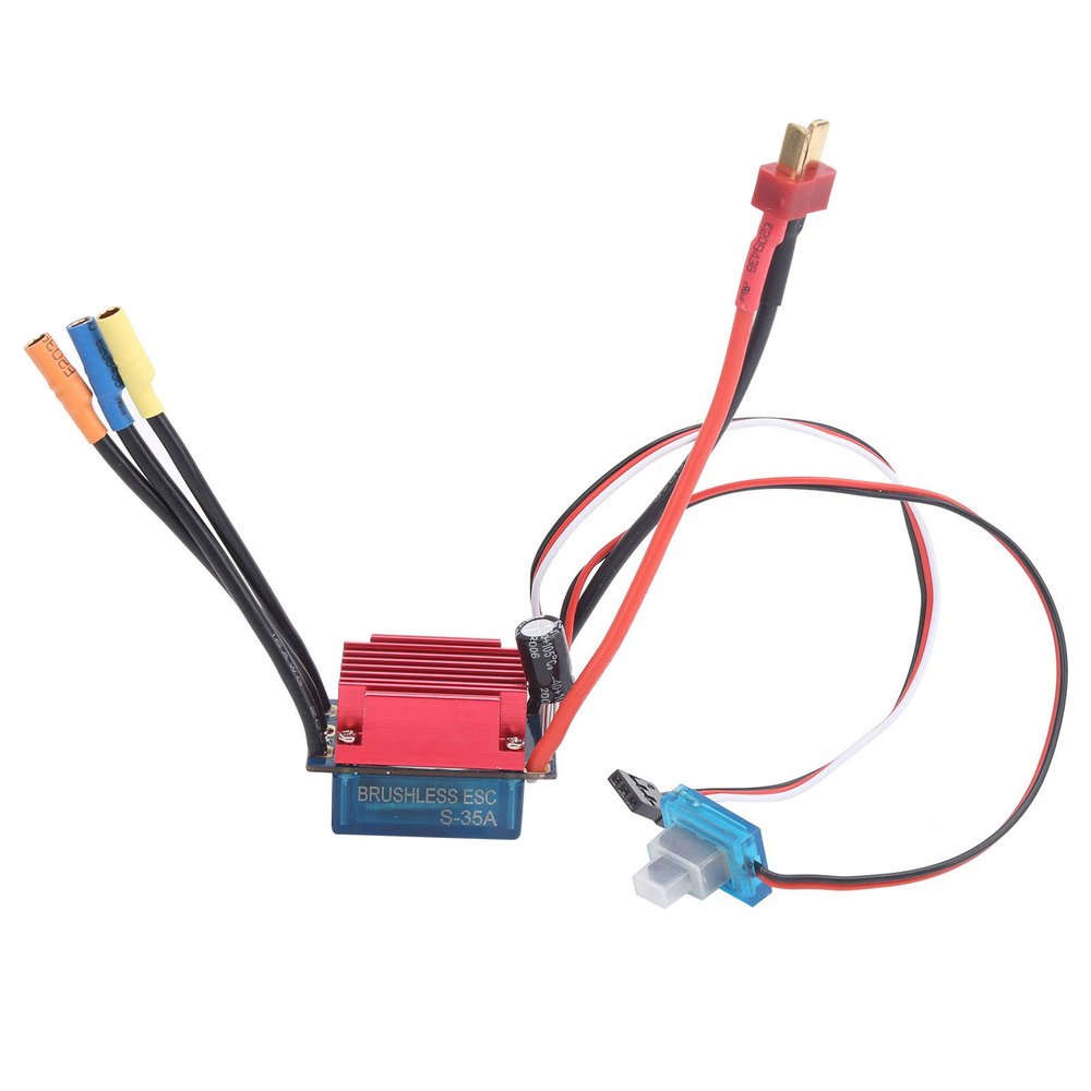equlup 35A Brushless ESC, Electric Speed Controller RC Car Accessory Part for 1/14 1/16 Remote Control Off Roader