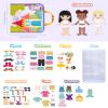 CHEFAN Felt Dress-Up Dolls Set,Pretend Play Dress Up Game with Felt Board, Outfit and Accessory Pieces,Perfect for Little Girls 3+ view 3