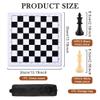 Portable Chess & Checkers Set, 35cm Tournament Chess Mat with Chess & Storage Bag, Chess Rollable Chessboard, Roll Up Chess Board Travel Chess Sets(Size:35cm) view 3