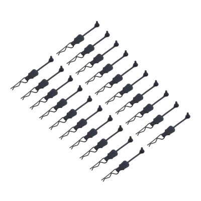 DMiotech 20Pcs Body Clips Pins with Pull Tabs, Black Universal RC Cars Parts Shell Replacement Parts for 1/10 1/12 Scale RC Car