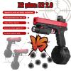 Gel Blaster Toys X2 for Ages 14 & Up and Adults,Full Auto Splatter-Blaster with Drum,Long Hopper,Safety Light and Goggles for Activities Team Game,Red view 3