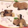 6 in 1 Capybara Plush Large Capybara Stuffed Animal with Babies Inside, 14.2" Mommy Stuffed Capybara Plush Pillow with Turtle 4 Baby Capibaras Peluches Plushies Toys for Kids Birthday Valentines Gifts view 4