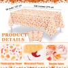 Newwiee 3 Pack Thanksgiving Tablecloths 108 x 54 Inch Fall Disposable Plastic Rectangle Table Cover Autumn Holiday Waterproof Tablecloth for Xmas Thanksgiving Party Table Decor(Maple Leaves) view 2