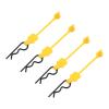 DMiotech 4Pcs Body Clips Pins RC Car Shell Bolt Clip Model Car Body Clips Pins Yellow Universal Shell Replacement Parts for 1/10 Scale RC Car view 1