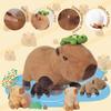 5 in 1 Capybara Plush, 14.2" Capybara Stuffed Animal with Babies Inside, Mommy Stuffed Capybara Plushies Pillow Toys with 4 Baby Capibaras Peluches for Kids Valentines Birthday Gifts Party Favors view 3