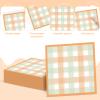 200PCS Fall Thanksgiving Tableware Set Party Decorations Thanksgiving Plaid Plates Napkins Forks Dinnerware Set for 50 Guests Disposable Fall Dinner Plates Party Supplies Happy Harvest Dessert Plates view 4