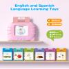 Airbition Bilingual Pink Spanish and English Talking Flash Cards, Pocket Speech Therapy Tools with 510 Words, Montessori Language Learning Aids, Children's Sensory Learning Kits view 2