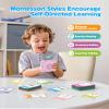 Airbition Bilingual Pink Spanish and English Talking Flash Cards, Pocket Speech Therapy Tools with 510 Words, Montessori Language Learning Aids, Children's Sensory Learning Kits view 3
