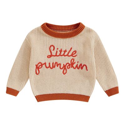 0-3T Halloween Sweater Baby Boy Girl Fall Winter Clothes Pumpkin Costumes Knit Sweatshirt Infant Toddler Outift (White, 9-12 Months)