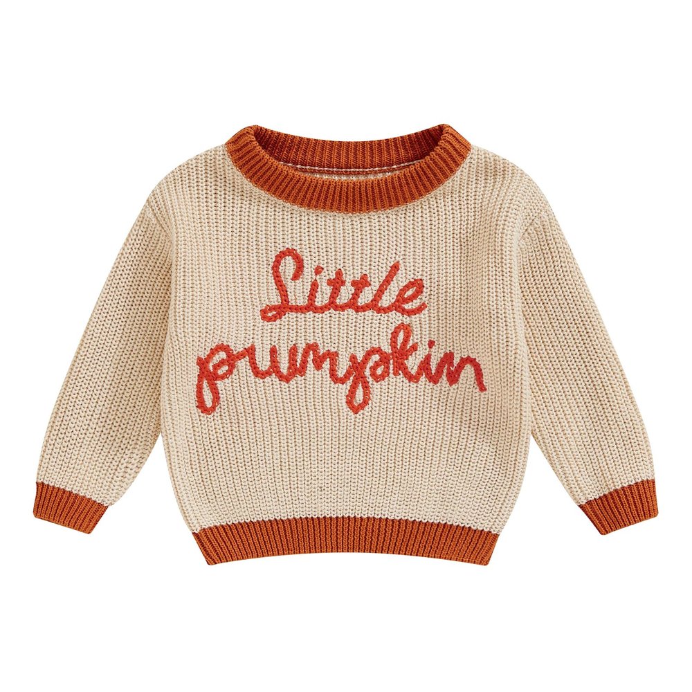 0-3T Halloween Sweater Baby Boy Girl Fall Winter Clothes Pumpkin Costumes Knit Sweatshirt Infant Toddler Outift (White, 9-12 Months)