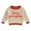 0-3T Halloween Sweater Baby Boy Girl Fall Winter Clothes Pumpkin Costumes Knit Sweatshirt Infant Toddler Outift (White, 9-12 Months) view 1