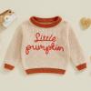 0-3T Halloween Sweater Baby Boy Girl Fall Winter Clothes Pumpkin Costumes Knit Sweatshirt Infant Toddler Outift (White, 9-12 Months) view 2