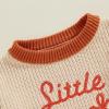 0-3T Halloween Sweater Baby Boy Girl Fall Winter Clothes Pumpkin Costumes Knit Sweatshirt Infant Toddler Outift (White, 9-12 Months) view 4
