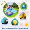 10 in 1 Inflatable Water Slide Bounce House for Kids,19ft L x 17ft W x 8ft H,Blow Up Water Slide for Backyard,Inflatable Pool Slide with Blower,Splash Pool & Water Gun & Climbing Wall & Dual Pools view 4