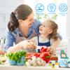 20PCS Kids Knife Set for Real Cooking, Child-Friendly Plastic Toddler Kitchen Tools, Montessori Kids Cooking Sets with Cutting Board Crinkle Cutters, Gifts Toys for 3 4 5 6 7 8 9 10 Year Old view 2