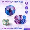 Gear Ball-3D Printed Gear Sphere,3D Printed Spin Ball Cube Fidget Toy,The Steampunk Whirling Wonder Fidget Ball Toy(Red Blue) view 2