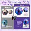 Gear Ball-3D Printed Gear Sphere,3D Printed Spin Ball Cube Fidget Toy,The Steampunk Whirling Wonder Fidget Ball Toy(Red Blue) view 4
