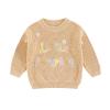0-3T Halloween Sweater Baby Boy Girl Fall Winter Clothes Pumpkin Costumes Knit Sweatshirt Infant Toddler Outift (Khaki, 9-12 Months) view 1