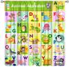 ABC Alphabet Curtains for Kids Bedroom, Colorful Cute Cartoon English Letters Funny Animals Window Treatments Drapes for Boys Children Toddler Nursery Playroom Curtains 42" W X 45" L view 1
