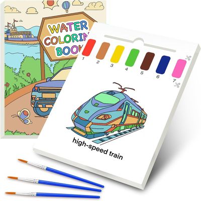 Water Coloring Book for Toddlers 1-3,Water Painting Books for Toddlers, Watercolor Paper for Kids Ages 1-3, 2-4, Animals Art Craft Gift (Traffic)