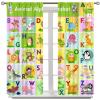 ABC Alphabet Curtains for Kids Bedroom, Colorful Cute Cartoon English Letters Funny Animals Window Treatments Drapes for Boys Children Toddler Nursery Playroom Curtains 63" W X 72" L view 3