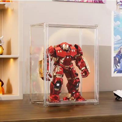Acrylic display box Luggage, dolls, shoes storage box model, dustproof transparent collection display box. (Display box only) (L - without slit)