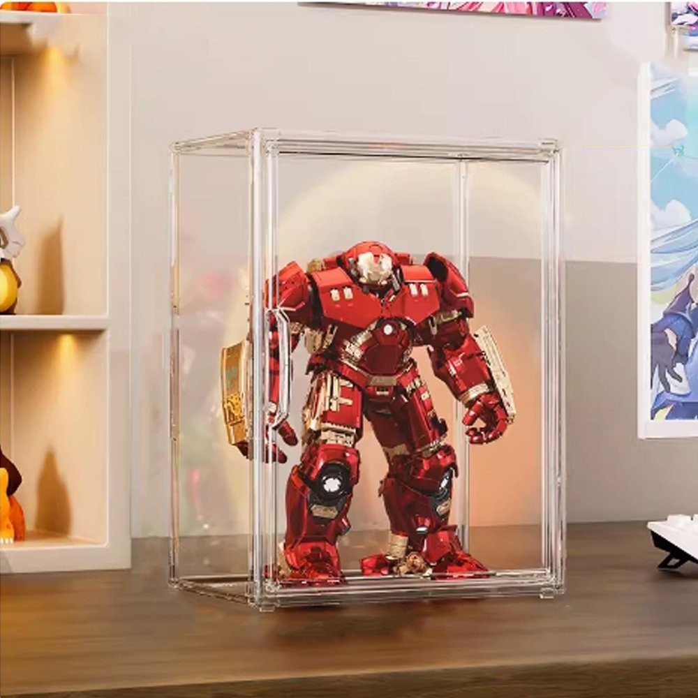 Acrylic display box Luggage, dolls, shoes storage box model, dustproof transparent collection display box. (Display box only) (L - without slit)
