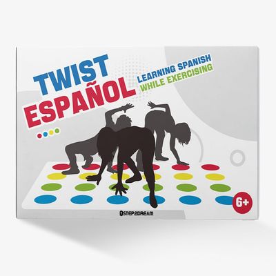 1step2dream Spanish Twister Sight Word Learning Game for Kids,Teens | Family Board Game Preschool Learning Activities