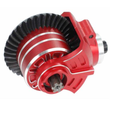 SDSLD 1/10 & 1/8 Metal Gear F/R Transmission Module Set - Upgraded 40CrMo Steel for Arrma Bigrock, Granite, Typhon, Kraton, Outcast, Senton, Vorteks, Infraction, Vendetta Models (Red)