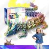 HyBaiS 24 inch Large 3D Printed Dragon,3D Dragons Figurine Toy,Big 3D Printed Toys,Easter Stuffer Gift for Kids 5-7,Desk and Home Decor (Red-Yellow-Blue, 24 inch) view 1
