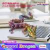 HyBaiS 24 inch Large 3D Printed Dragon,3D Dragons Figurine Toy,Big 3D Printed Toys,Easter Stuffer Gift for Kids 5-7,Desk and Home Decor (Red-Yellow-Blue, 24 inch) view 3