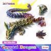 HyBaiS 24 inch Large 3D Printed Dragon,3D Dragons Figurine Toy,Big 3D Printed Toys,Easter Stuffer Gift for Kids 5-7,Desk and Home Decor (Red-Yellow-Blue, 24 inch) view 4