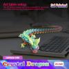 HyBaiS 24 inch Large 3D Printed Dragon Glow in The Dark,3D Dragons Figurine Toy,Big 3D Printed Toys,Easter Stuffer Gift for Kids 5-7,Desk and Home Decor(Luminous Rainbow) view 3
