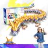 HyBaiS 24 inch Large 3D Printed Dragon,3D Dragons Figurine Toy,Big 3D Printed Toys,Easter Stuffer Gift for Kids 5-7,Desk and Home Decor (Rainbow-Gold) view 1