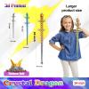 HyBaiS 24 inch Large 3D Printed Dragon,3D Dragons Figurine Toy,Big 3D Printed Toys,Easter Stuffer Gift for Kids 5-7,Desk and Home Decor (Rainbow-Gold) view 2