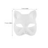 BESTYASH 5 Pcs Halloween Masks Cat Mask DIY Paintable Blank Pulp Party Halloween Masquerade Costume Cosplay Accessory Paper s view 3