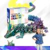 HyBaiS 24 inch Large 3D Printed Dragon,3D Dragons Figurine Toy,Big 3D Printed Toys,Easter Stuffer Gift for Kids 5-7,Desk and Home Decor(Blue Green Purple) view 1