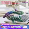 HyBaiS 24 inch Large 3D Printed Dragon,3D Dragons Figurine Toy,Big 3D Printed Toys,Easter Stuffer Gift for Kids 5-7,Desk and Home Decor(Blue Green Purple) view 3