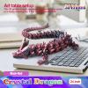 HyBaiS 24 inch Large 3D Printed Dragon,3D Dragons Figurine Toy, Big 3D Printed Toys, Easter Stuffer Gift for Kids 5-7,Desk and Home Decor(Black-Red, 24 inch) view 3