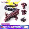 HyBaiS 24 inch Large 3D Printed Dragon,3D Dragons Figurine Toy, Big 3D Printed Toys, Easter Stuffer Gift for Kids 5-7,Desk and Home Decor(Black-Red, 24 inch) view 4