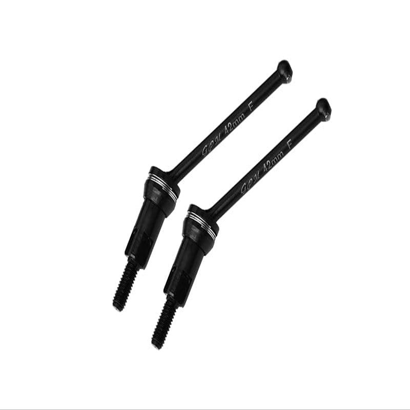 4140 Medium Carbon Steel Front CVD Drive Shafts (42mm) with 7075 Alloy Wheel Hex for Arrma 1/14 Mojave GROM MEGA 380 Brushed 4X4 Small Scale Desert Truck RTR-ARA2104 Upgrades - Silver