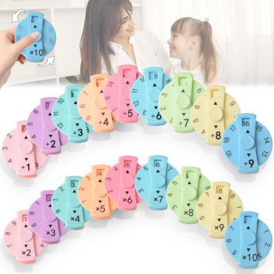 18 Pcs Math Fidget Spinners,Fidget Toys for Kids Ages 3-12,Multiplication Fidget Toy for Kids Fidget Pop for Add, Subtract, Multiply & Divide Math Game,Math Games in Homeschool Classrooms